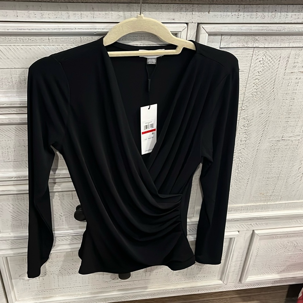 Brand new, never worn black long sleeve blouse/shirt